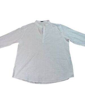 Goofandy linen polo style long sleeve shirt. NWOT. Size XL
